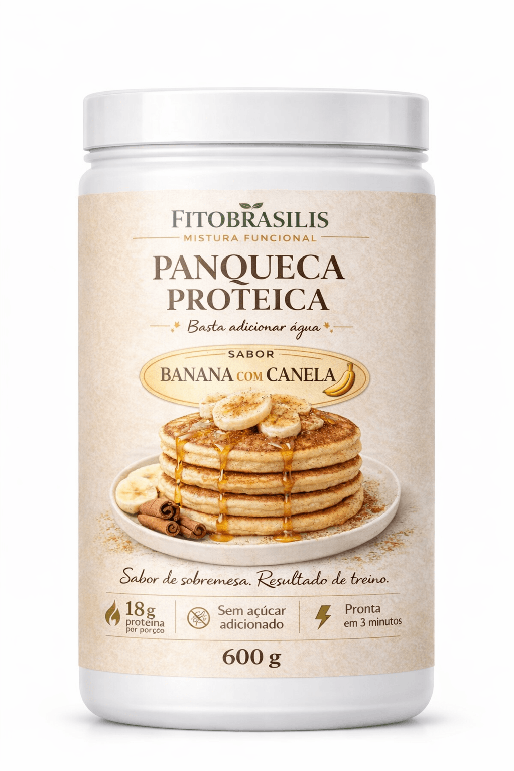 Panqueca Proteica Fitobrasilis - Sabor Banana